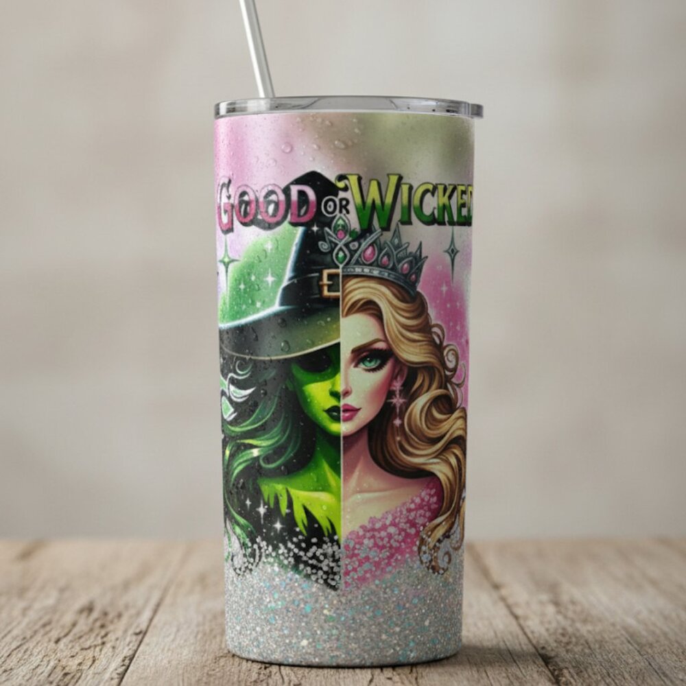 Movie TV Themed 20oz Sublimated Stainless Steel Tumbler with Lid & Straw
